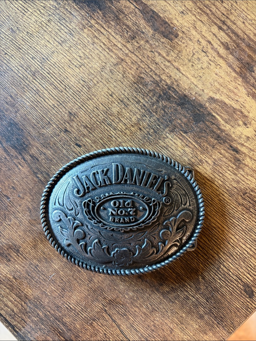 Jack Daniels Brown Oval Embossed Belt Buckle